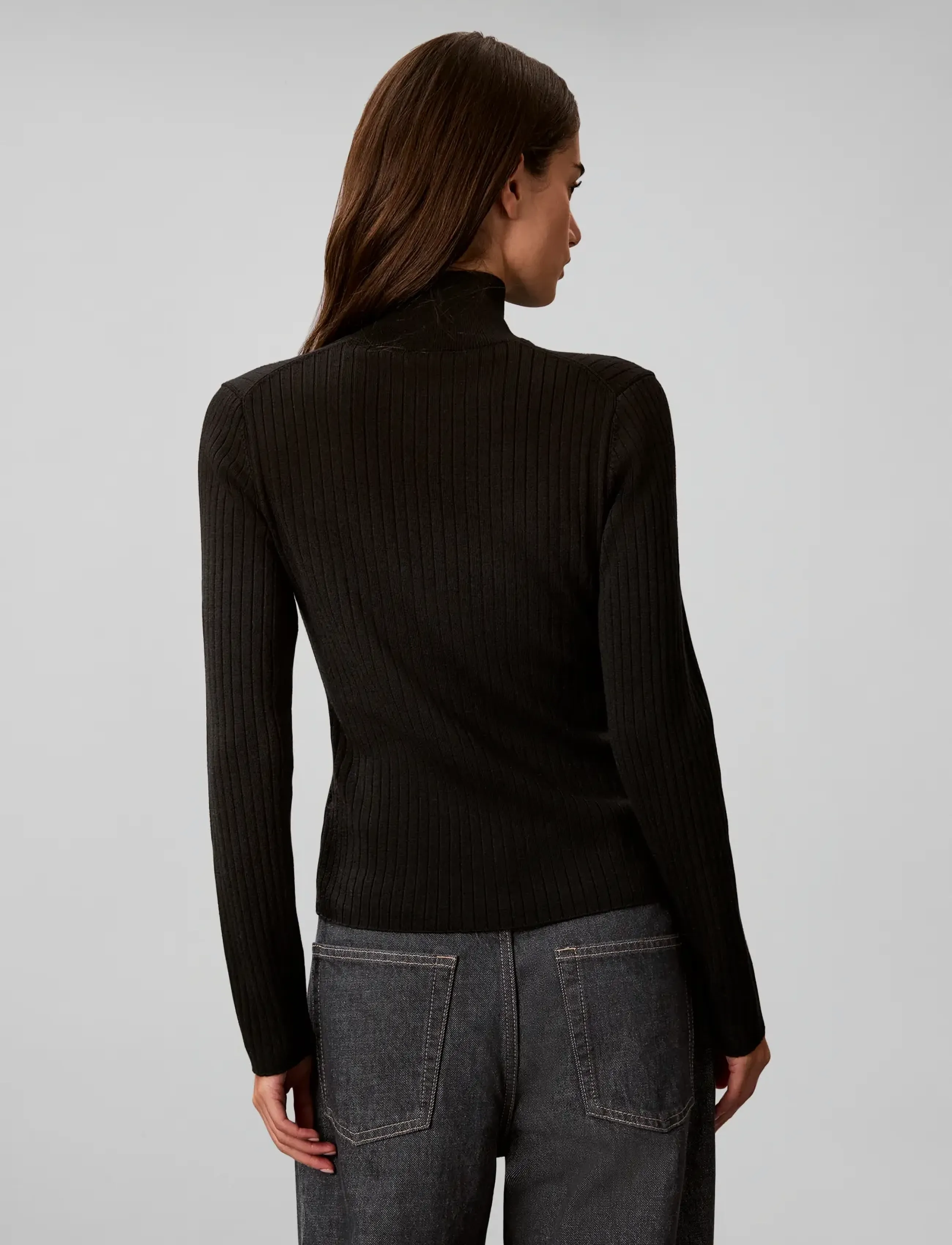 Calvin Klein - 100% MERINO TNECK - black - 2