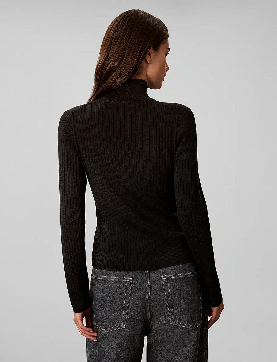 Calvin Klein - 100% MERINO TNECK - black - 2