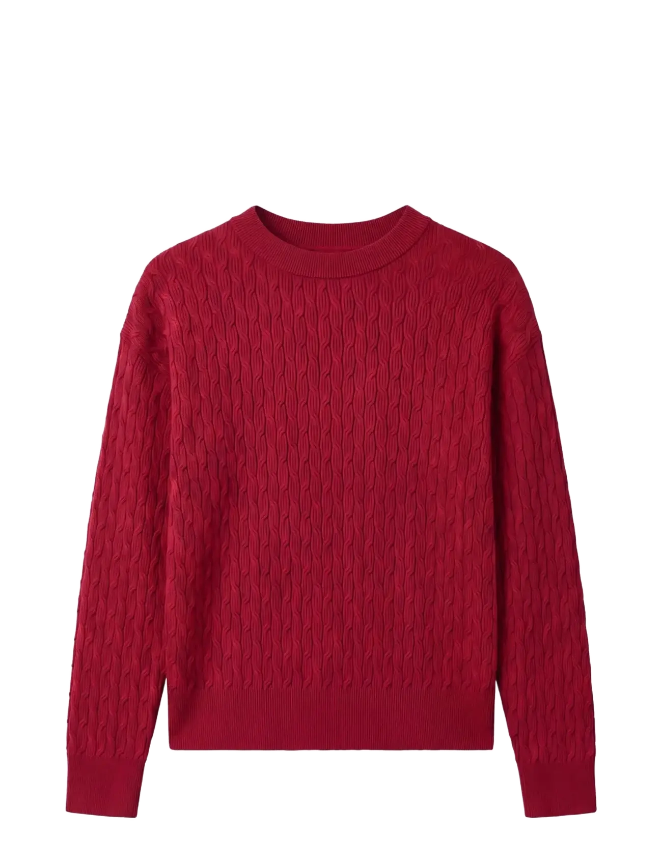 Calvin Klein TECH KNIT CABLE PULLOVER - Jumpers - RIO RED / red