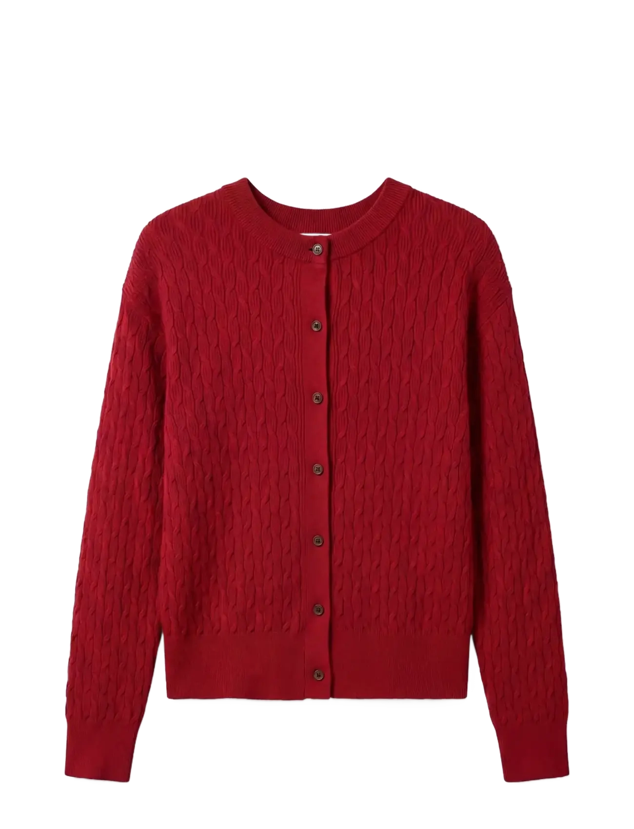 Calvin Klein TECH KNIT CABLE CARDIGAN - Tøj - RIO RED / red