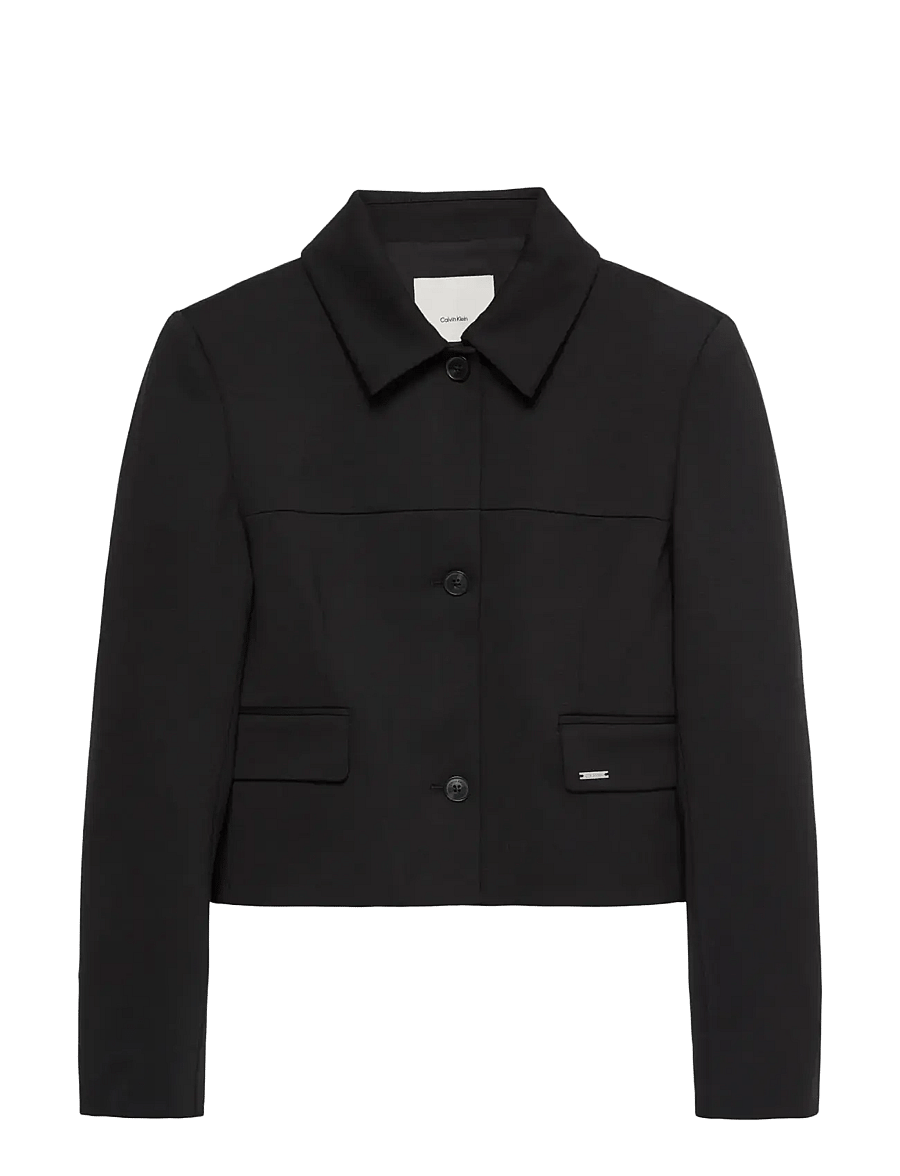 Calvin Klein - PONTE JACKET - cropped-blazer - black - 1