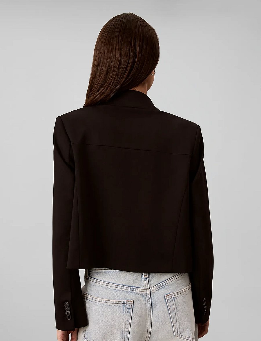 Calvin Klein - PONTE JACKET - cropped-blazer - black - 2