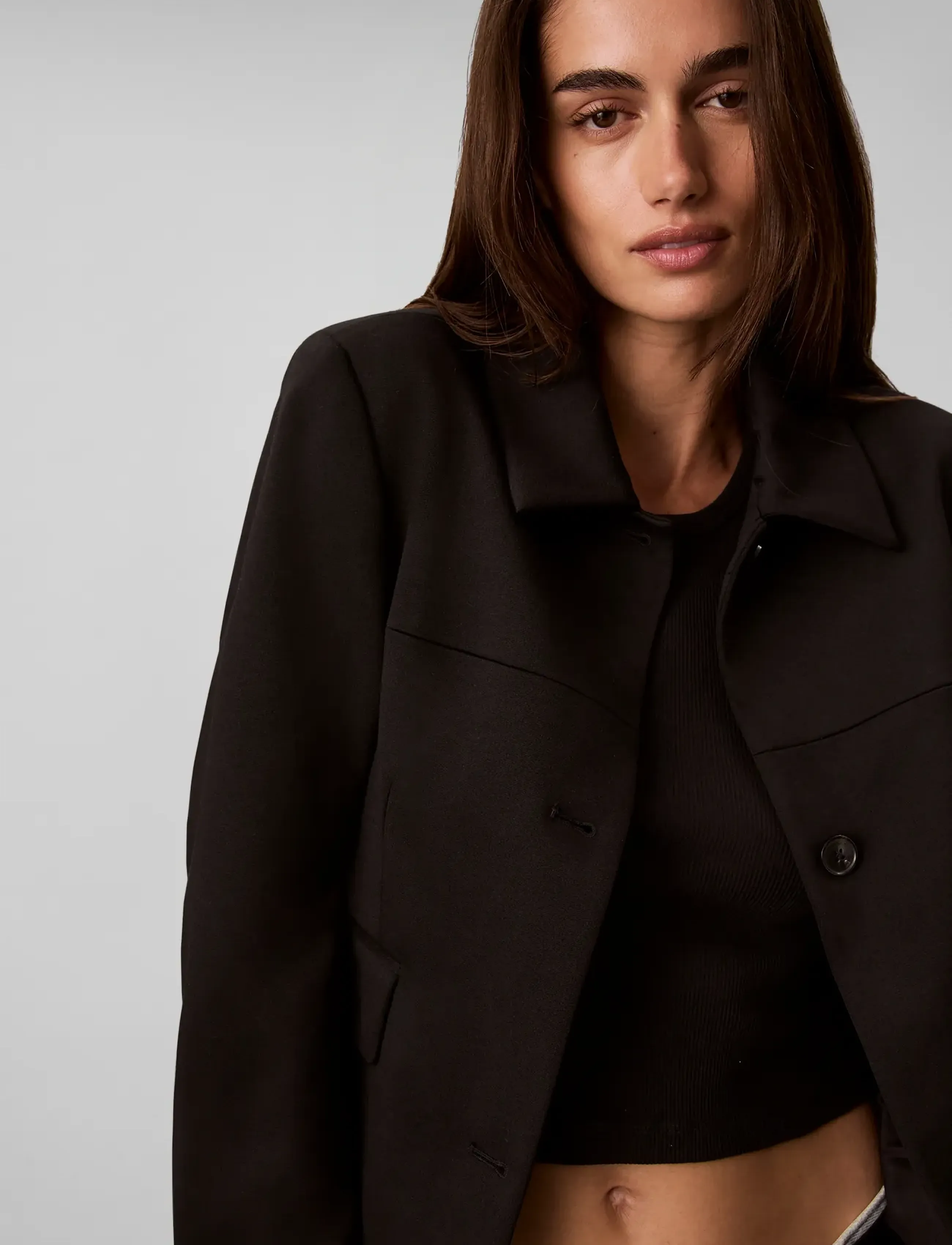 Calvin Klein - PONTE JACKET - cropped-blazer - black - 5