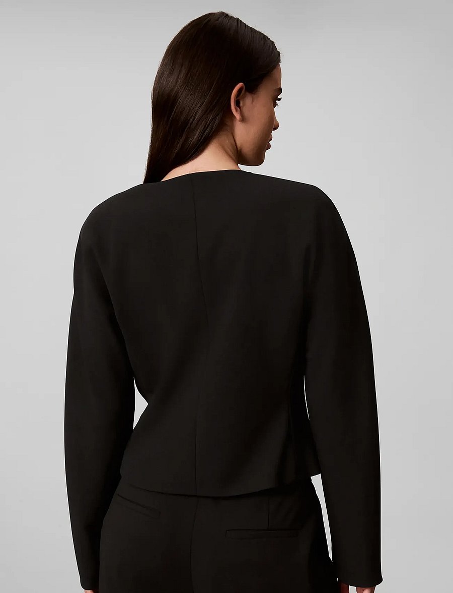 Calvin Klein - STRETCH CREPE LADY JACKET - Õhukesed jakid - black - 2