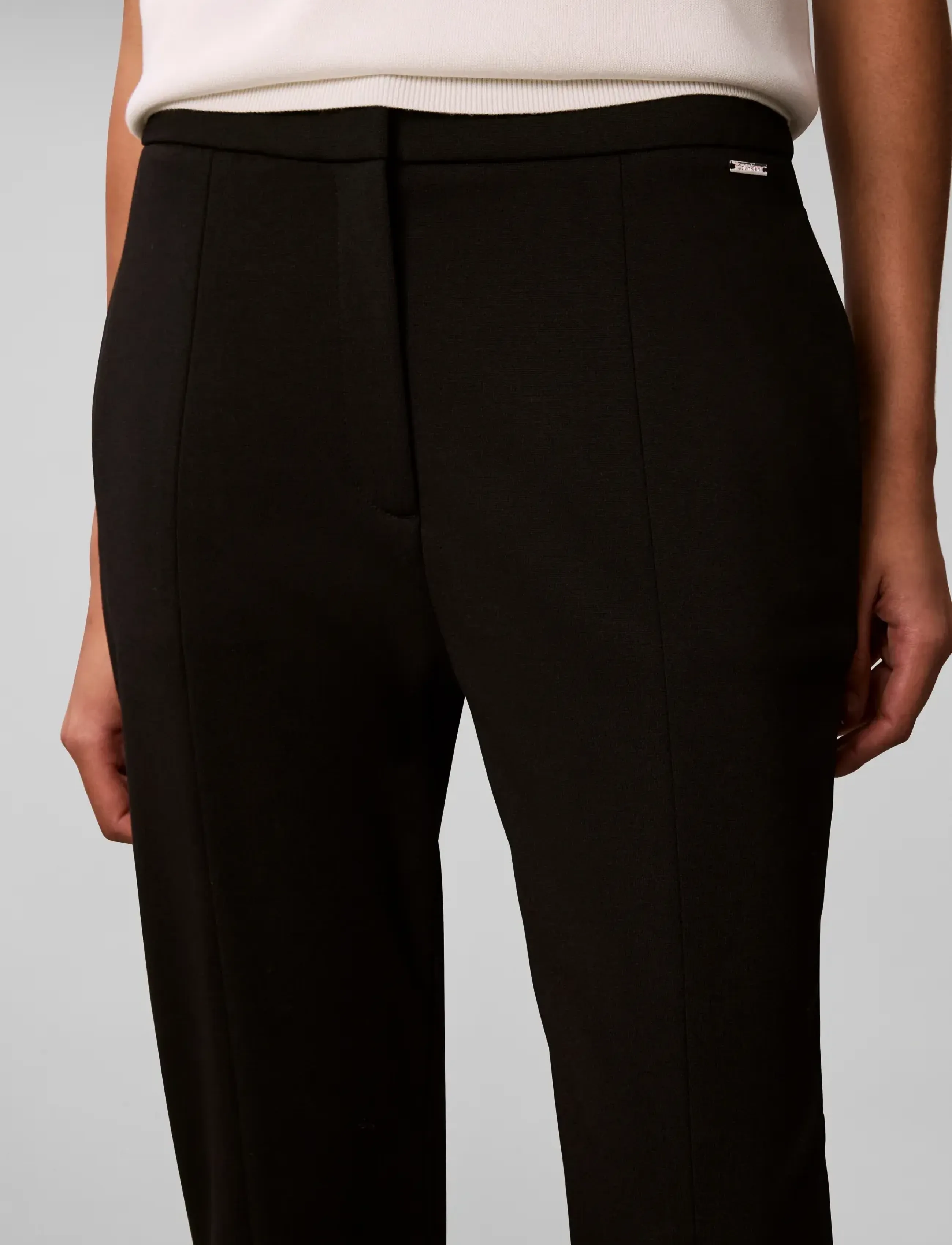 Calvin Klein - PONTE SLIM KICK FLARE PANT - flare bukser - black - 4