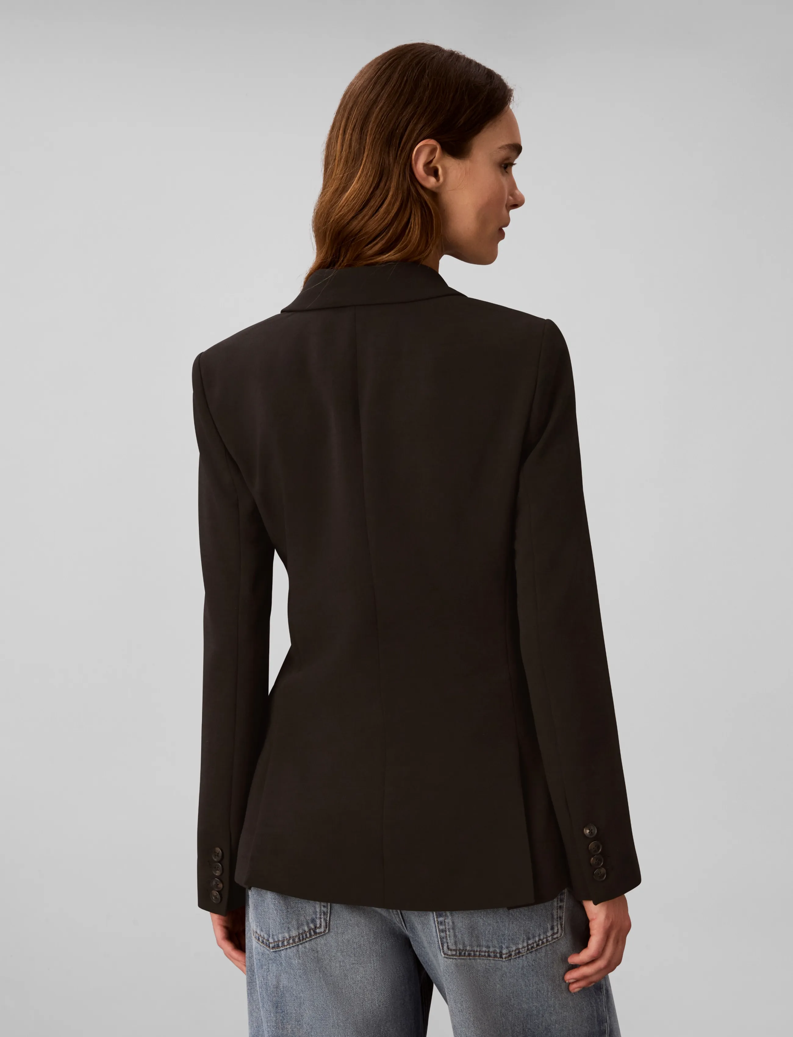 Calvin Klein - EFFORTLESS CREPE DBL BRESTD BLZR - dobbeltradede blazere - black - 2