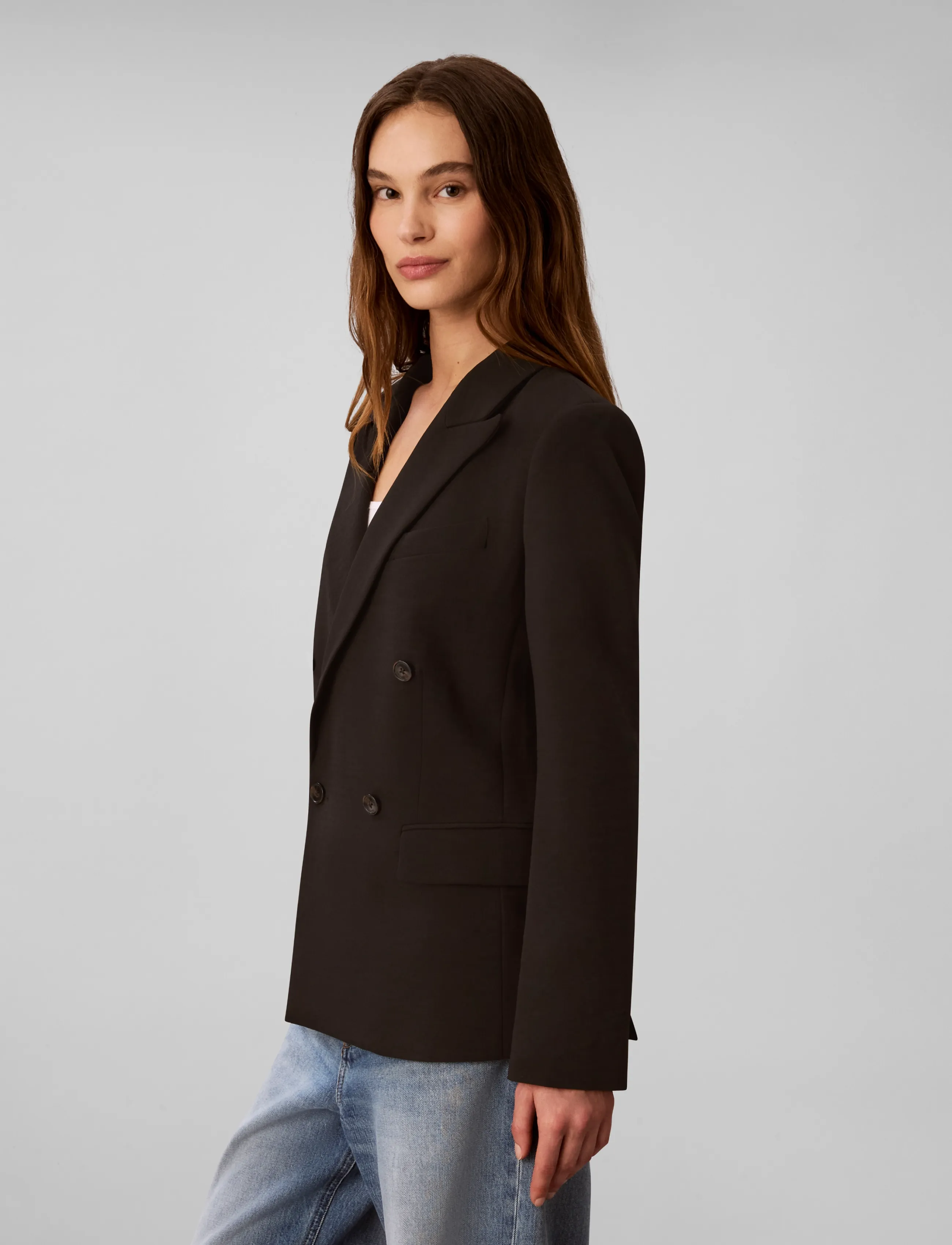 Calvin Klein - EFFORTLESS CREPE DBL BRESTD BLZR - dobbeltradede blazere - black - 5