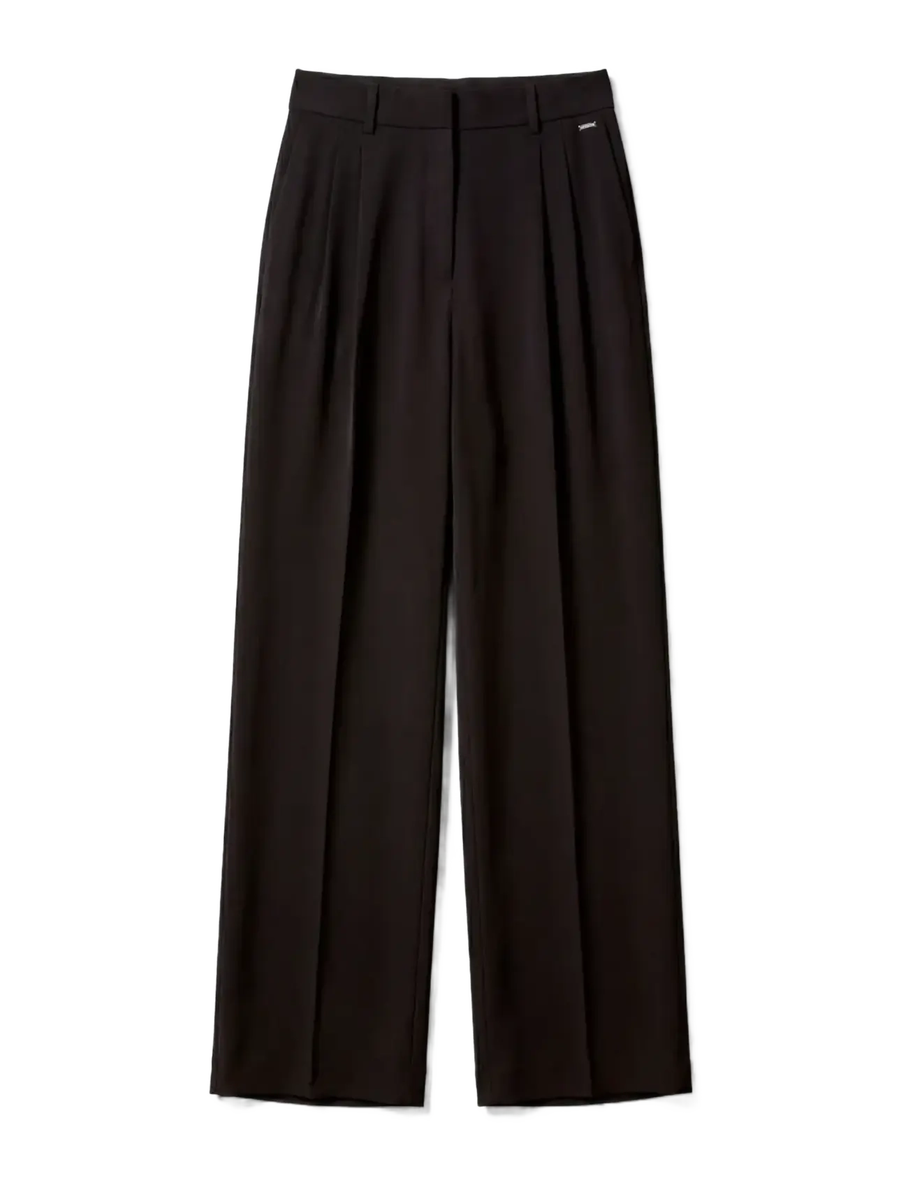 Calvin Klein - CLEAN POLY TWILL WIDE LEG PLEAT - black - 1