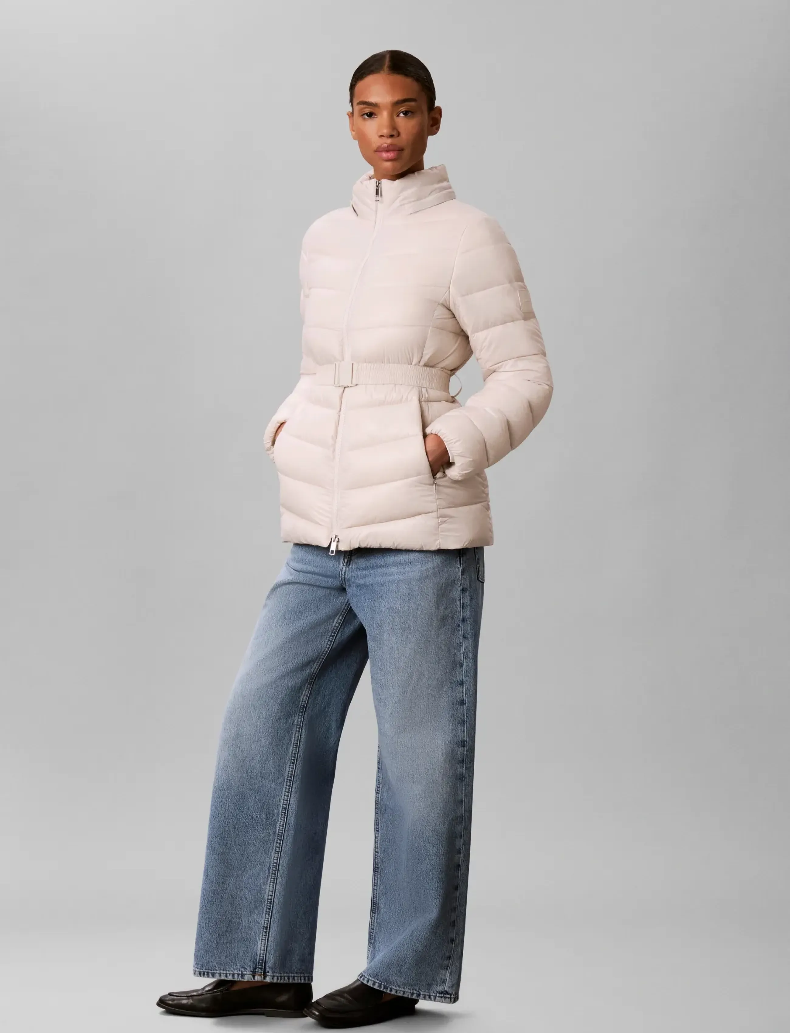 Calvin Klein Shine Lw Belted Mid Puffer With jackor dam – bild 5