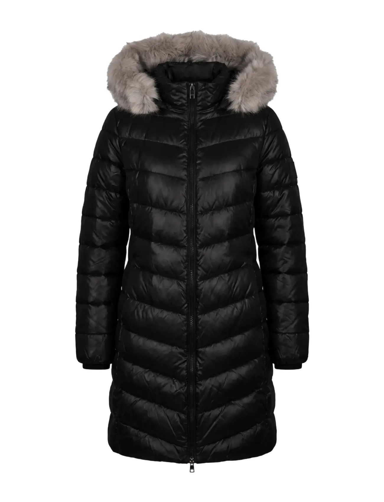Shine Lw Belted Long Puffer With