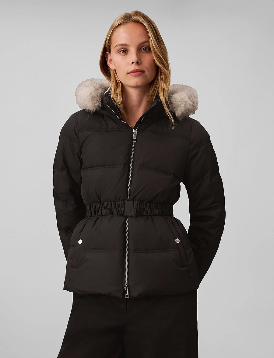 Calvin Klein - MATTE MW BELTED SHORT PUFFER WIT - talvejoped - black - 3