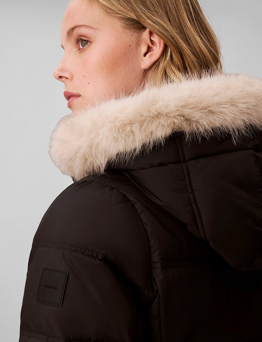 Calvin Klein - MATTE MW BELTED SHORT PUFFER WIT - talvejoped - black - 5