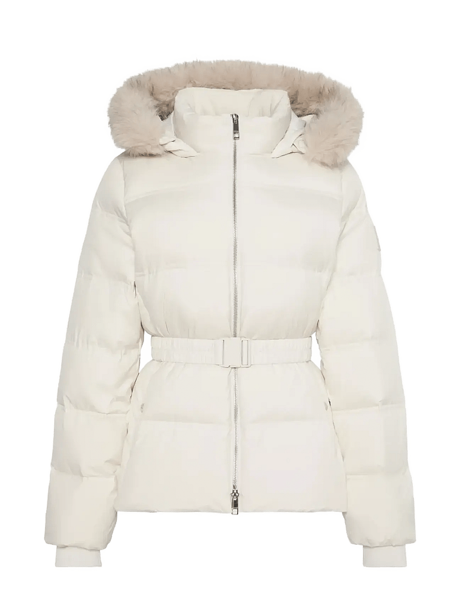 Calvin Klein - MATTE MW BELTED SHORT PUFFER WIT - winterjacken - chalk - 1