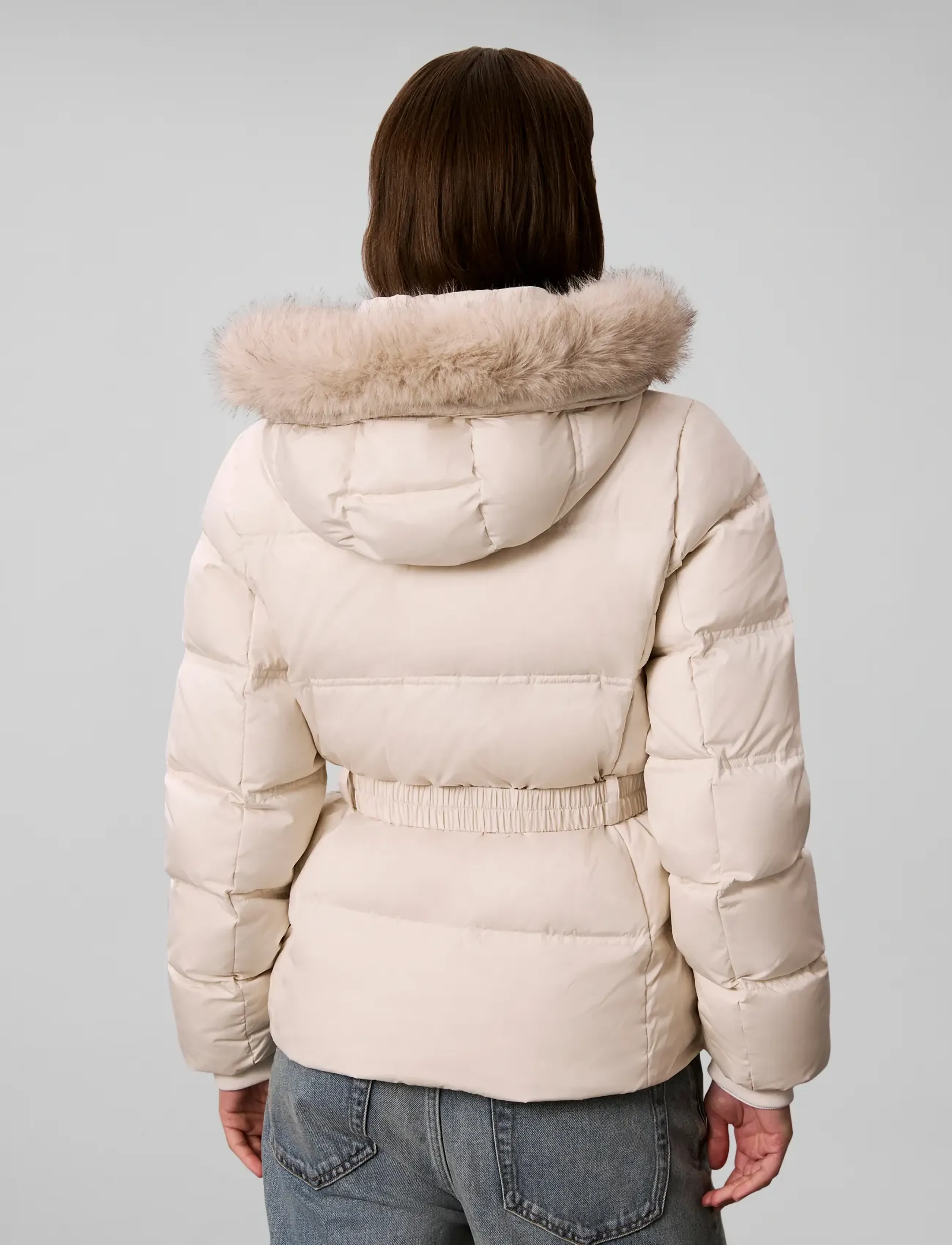 Calvin Klein - MATTE MW BELTED SHORT PUFFER WIT - winterjacken - chalk - 2