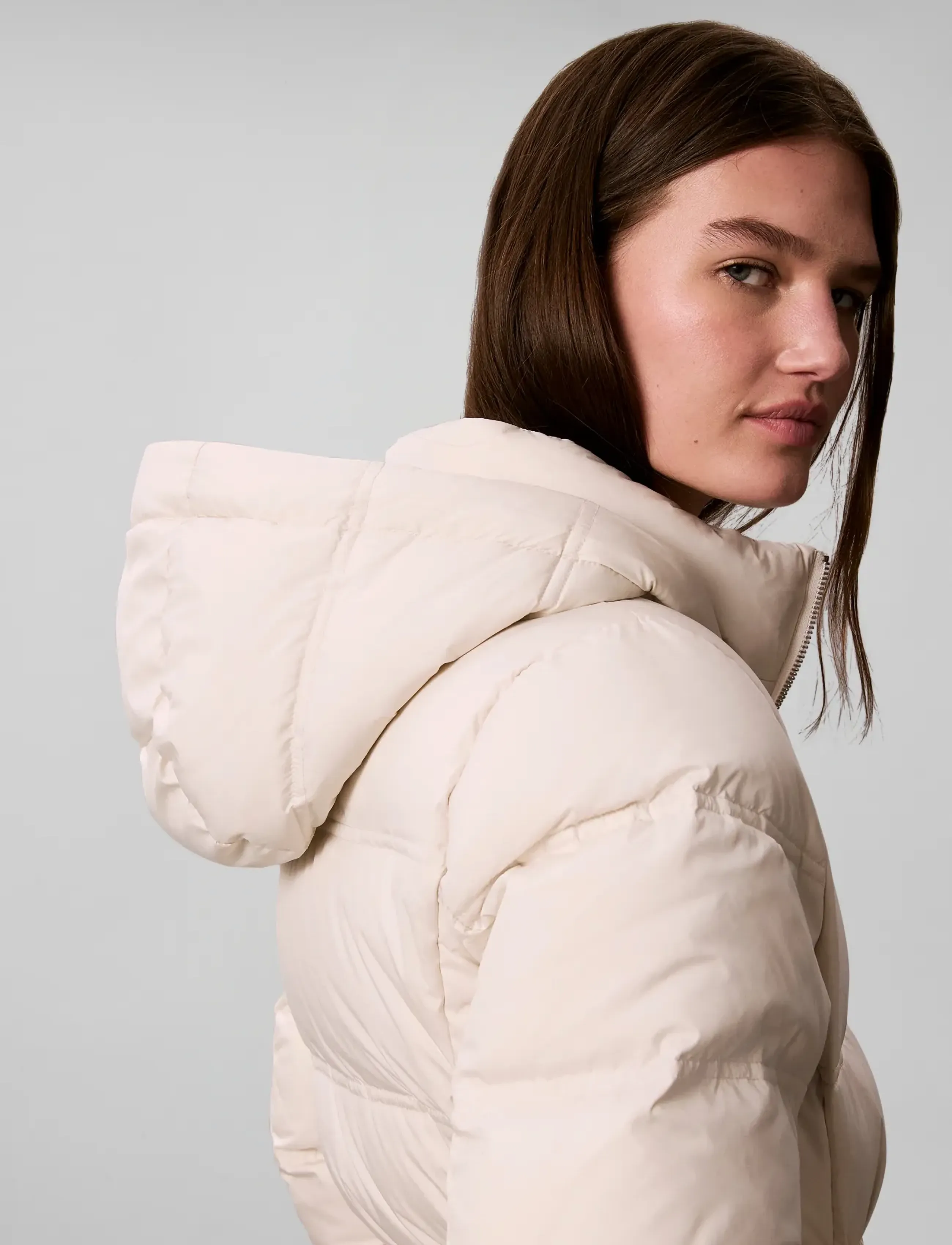 Calvin Klein - MATTE MW BELTED SHORT PUFFER WIT - winterjacken - chalk - 5