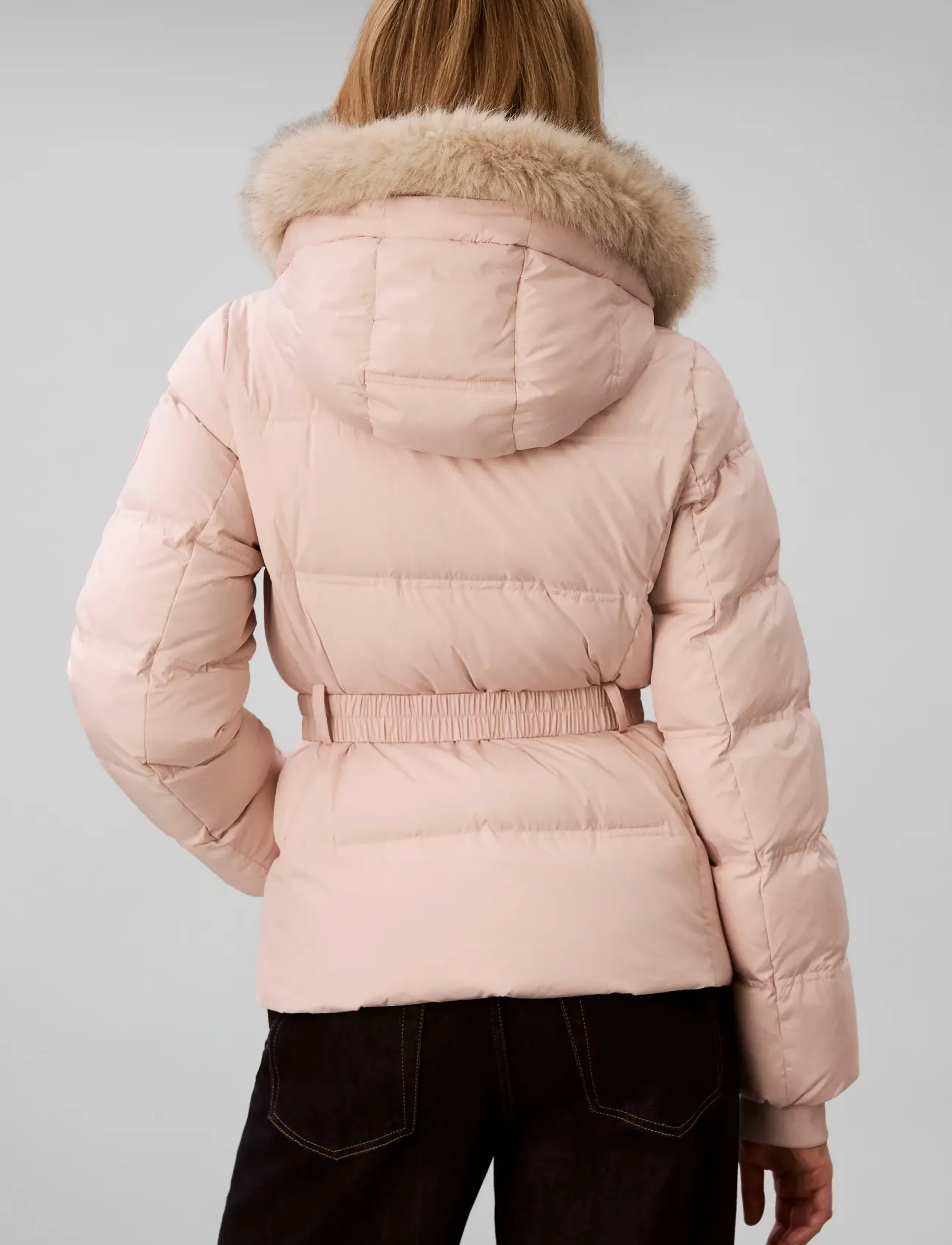 Calvin Klein - MATTE MW BELTED SHORT PUFFER WIT - winterjacken - modesty - 2