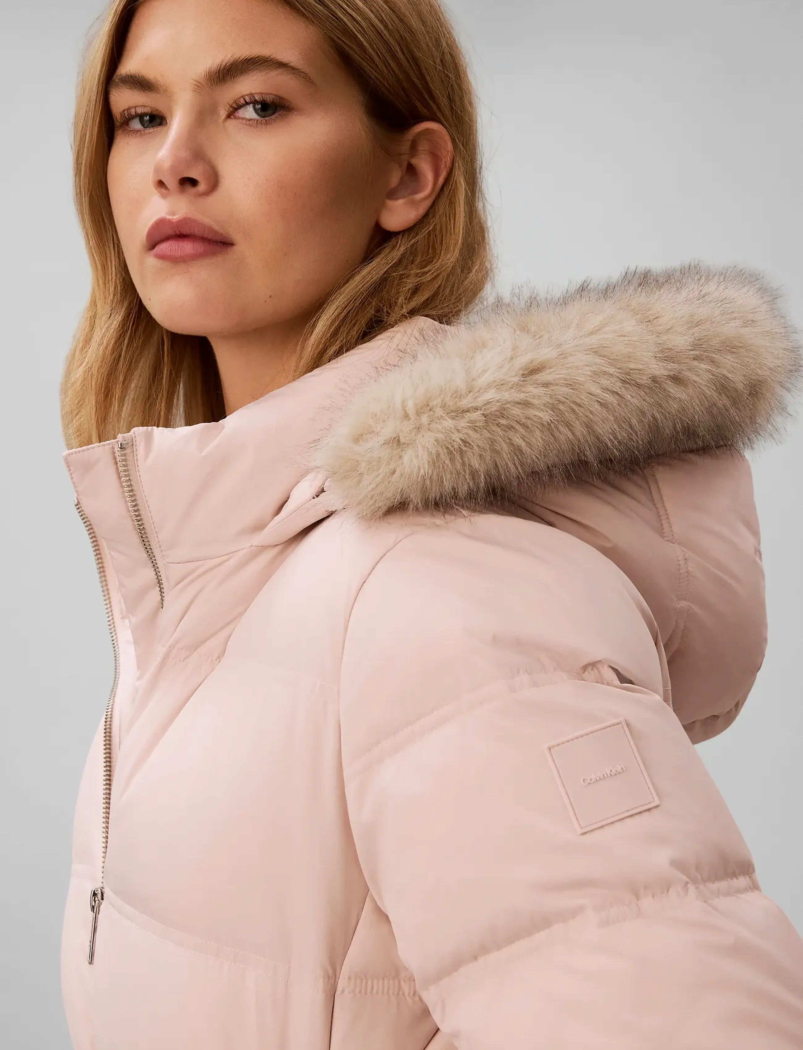 Calvin Klein - MATTE MW BELTED SHORT PUFFER WIT - winterjacken - modesty - 5