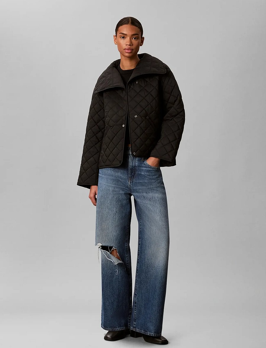 Calvin Klein - LW SHORT QUILTED LINER JACKET - black - 0