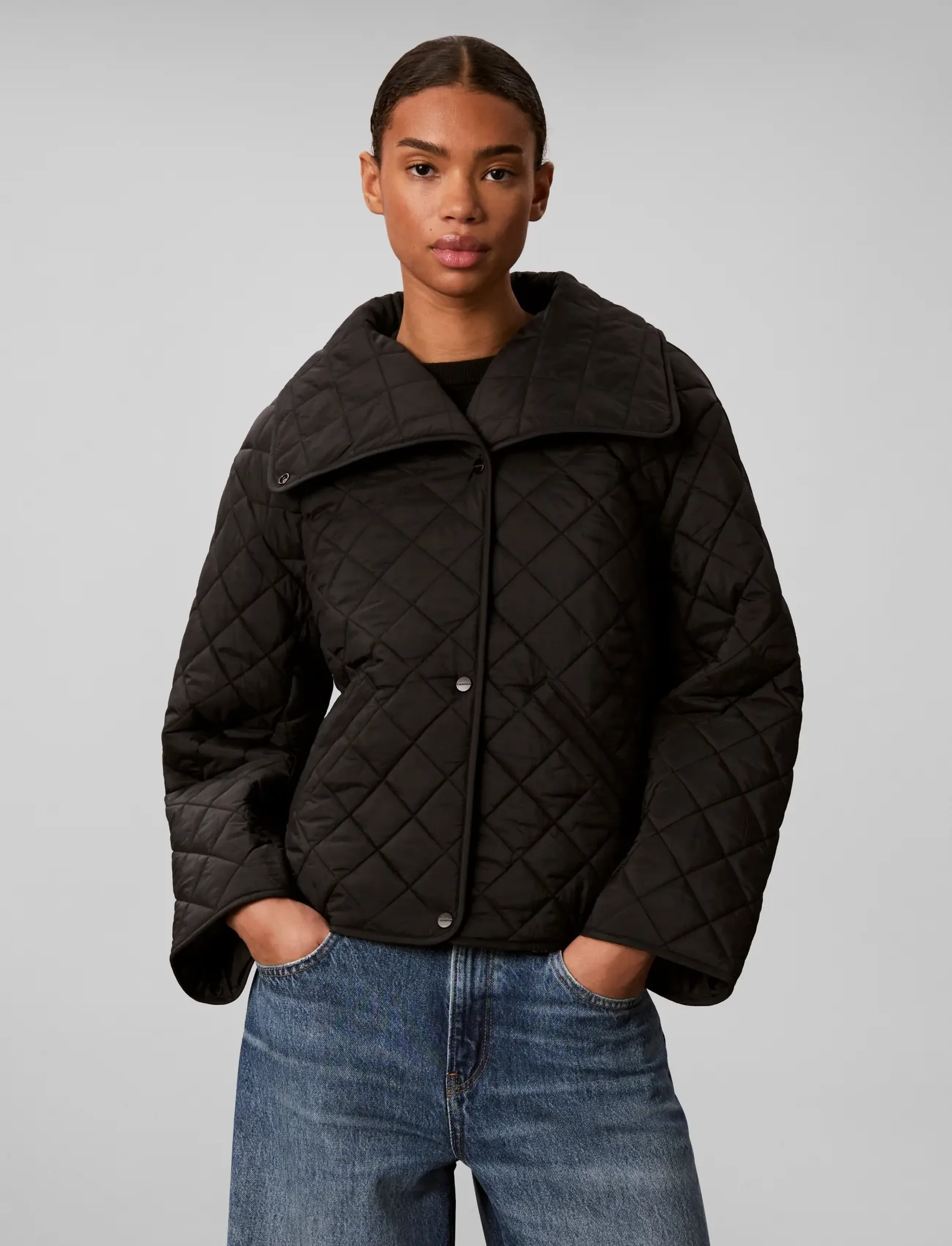Calvin Klein - LW SHORT QUILTED LINER JACKET - black - 3