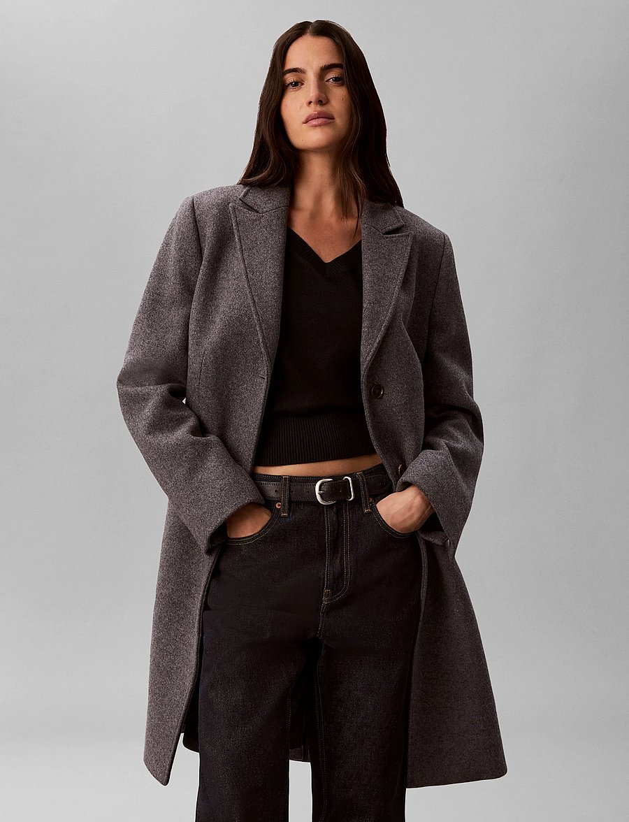 Calvin Klein - TAILORED SINGLE BREASTED WOOL CO - frakker - b30 grey heather - 3