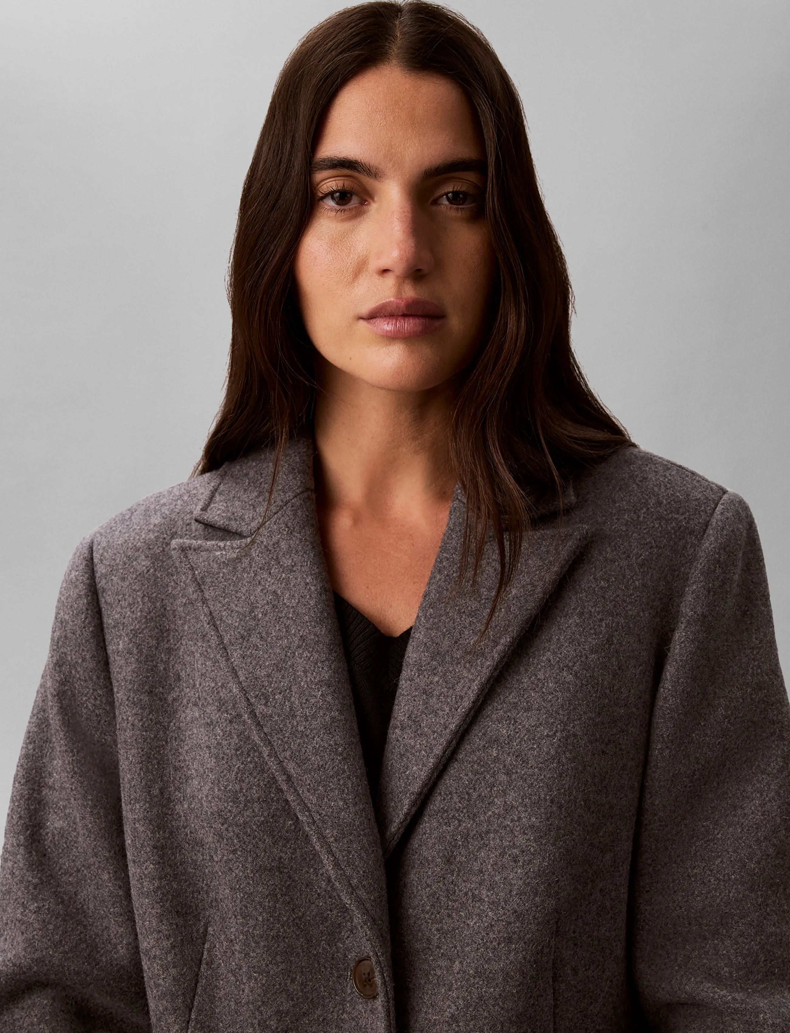 Calvin Klein - TAILORED SINGLE BREASTED WOOL CO - frakker - b30 grey heather - 4