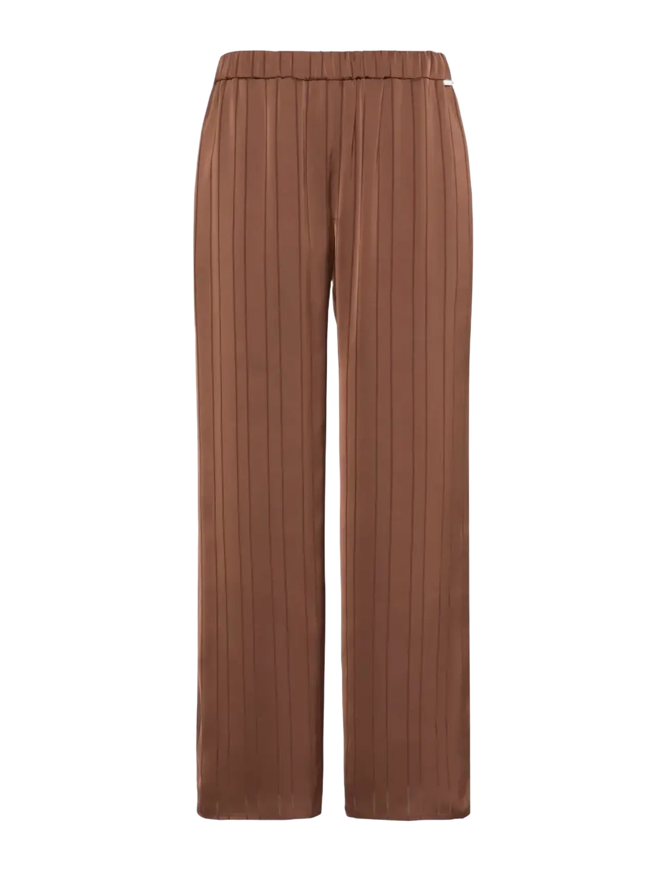 Calvin Klein - TEXTURED STRIPE WIDE LEG PULL ON - bukser med brede ben - cacao - 1