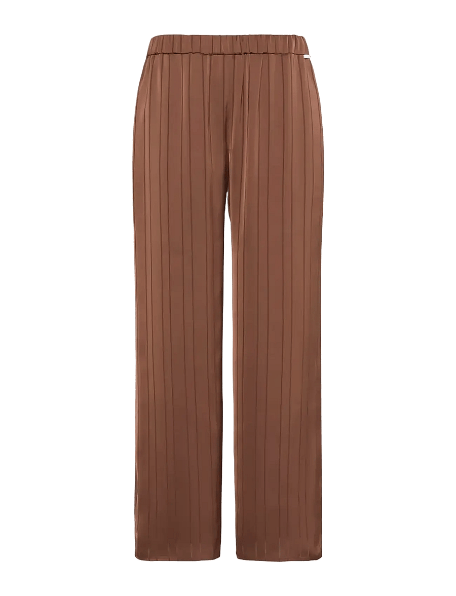 Calvin Klein - TEXTURED STRIPE WIDE LEG PULL ON - bukser med brede ben - cacao - 1
