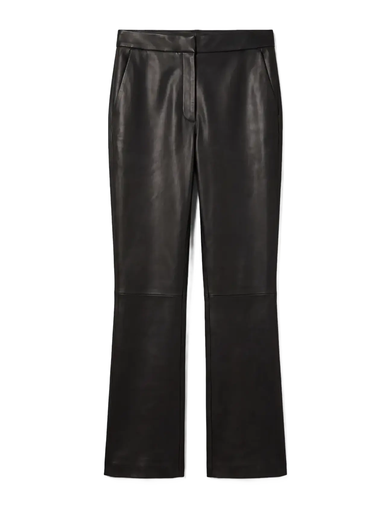 Calvin Klein - FAUX LEATHER FLARE PANT - nahkpüksid - black - 1