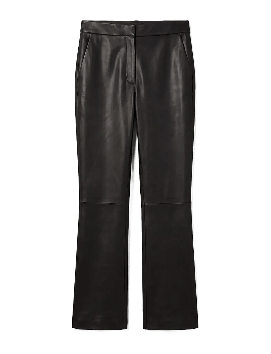Calvin Klein - FAUX LEATHER FLARE PANT - nahkpüksid - black - 1