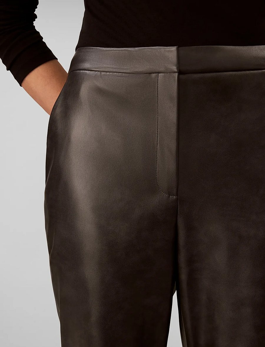 Calvin Klein - FAUX LEATHER FLARE PANT - nahkpüksid - black - 4