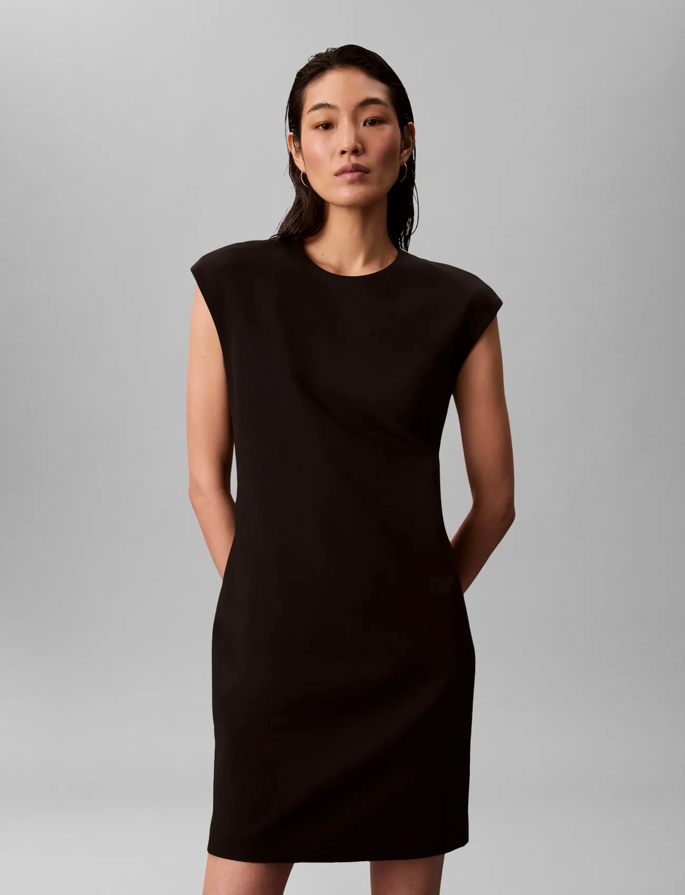 Calvin Klein - PONTE BODYCON MINI DRESS - black - 4