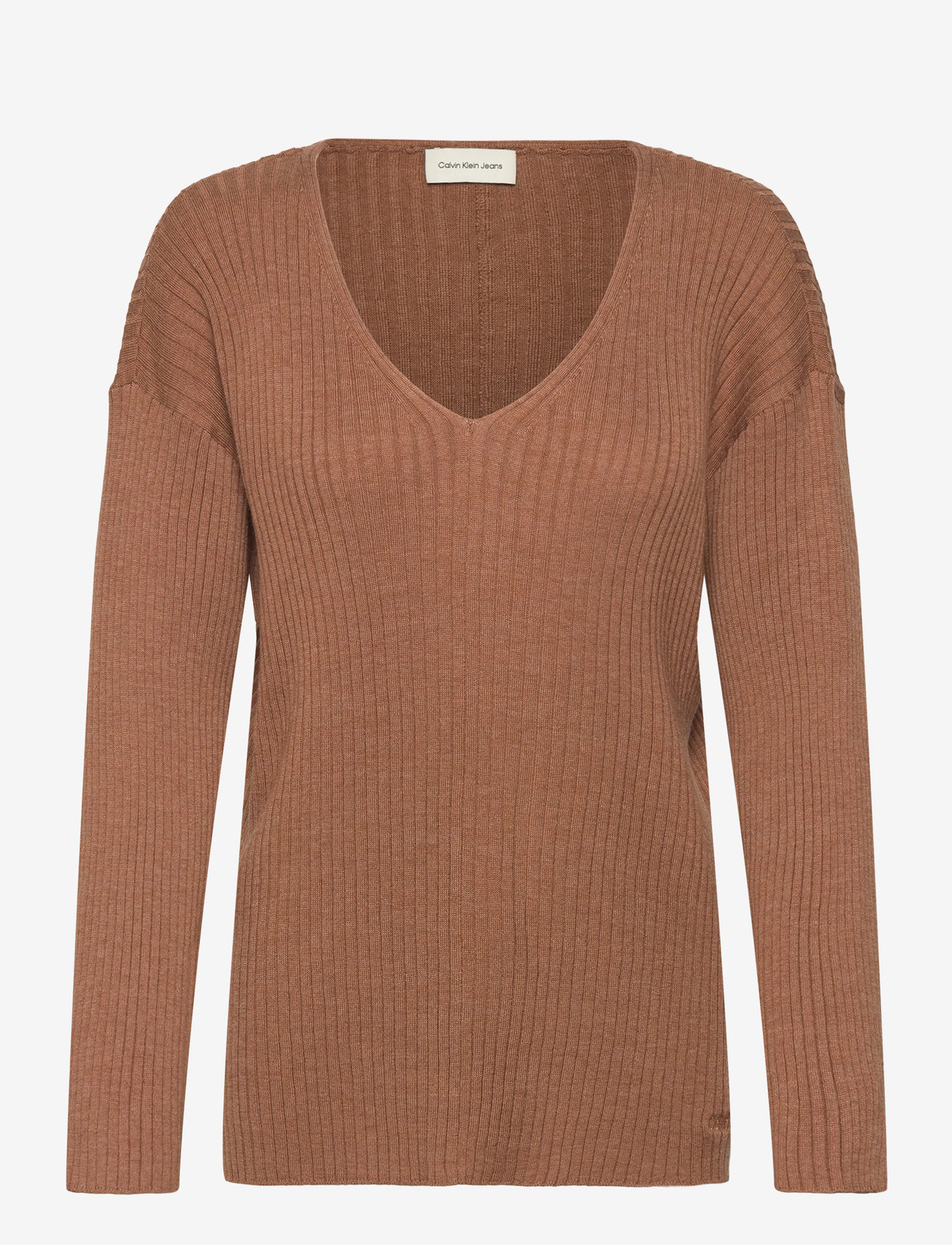 Calvin Klein - BURAN RIB TOP - höstkläder - thrush melange - 0