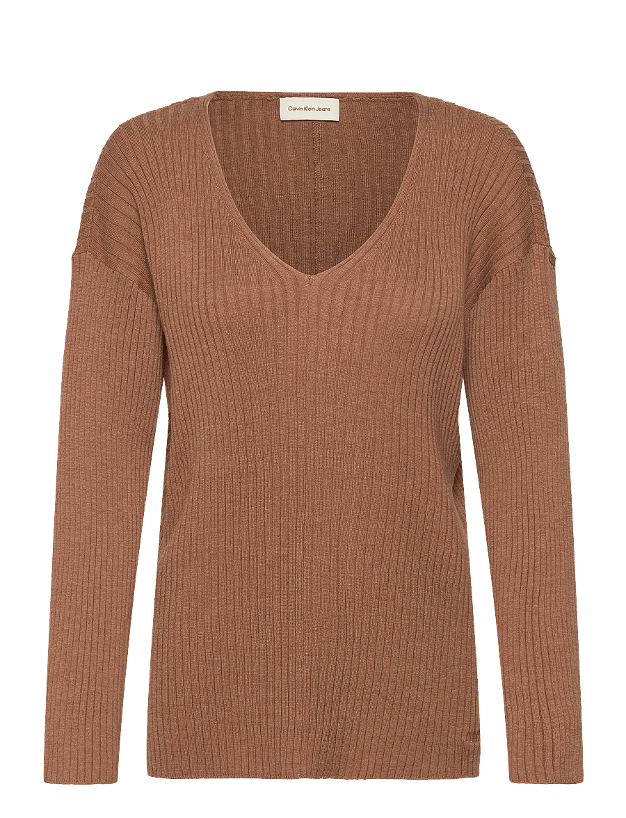 Calvin Klein - BURAN RIB TOP - pullover - thrush melange - 1