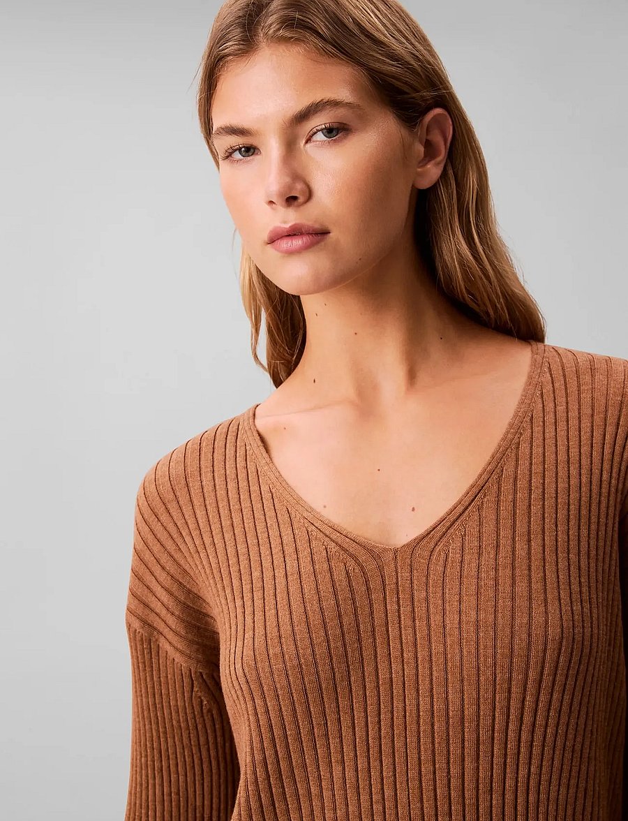 Calvin Klein - BURAN RIB TOP - pullover - thrush melange - 3