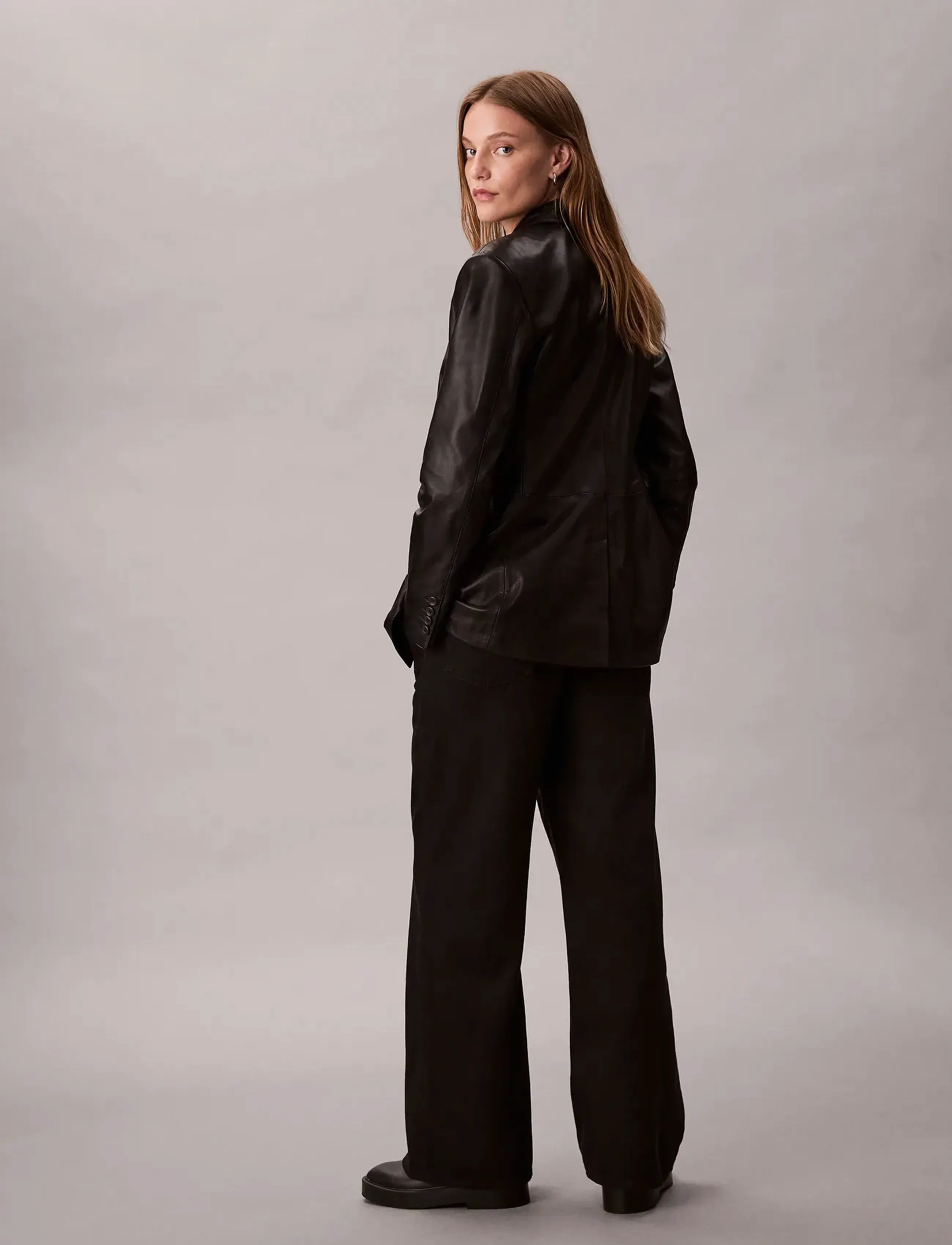 Calvin Klein - TENCEL ULTRA HIGH WIDE LEG CLASS - hosen mit weitem bein - ck classic black - 5