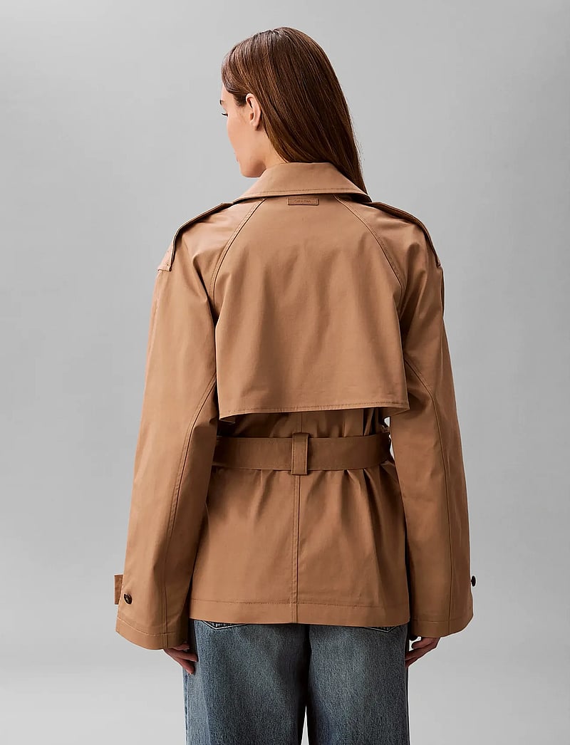 Calvin Klein - MID LENGTH COTTON TRENCH COAT - trenchcoats - tigers eye - 2