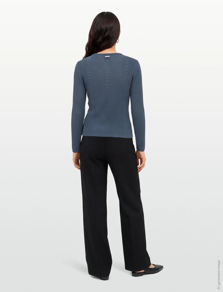 Calvin Klein - POINTELLE RIB CARDIGAN - kardiganid - blue nomad - 4
