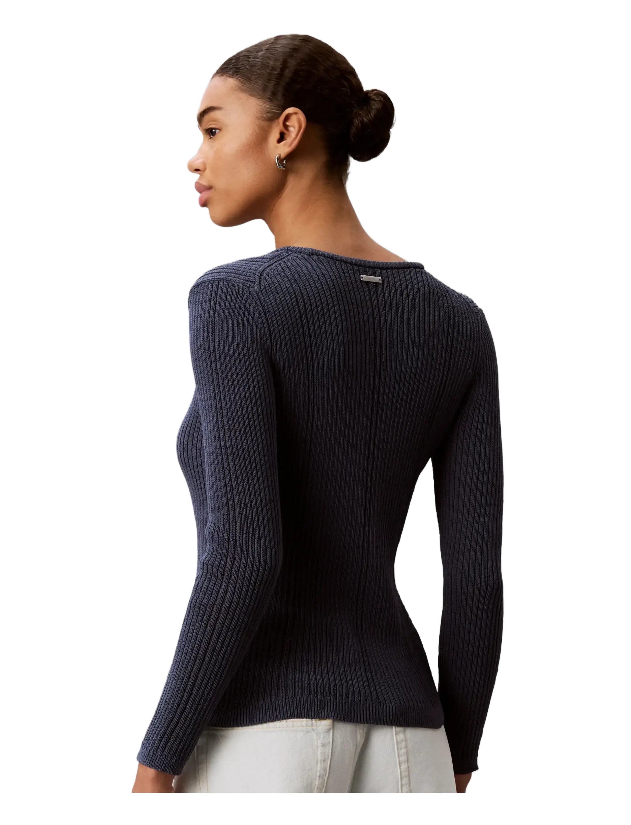 Calvin Klein - POINTELLE RIB CARDIGAN - blue nomad - 2