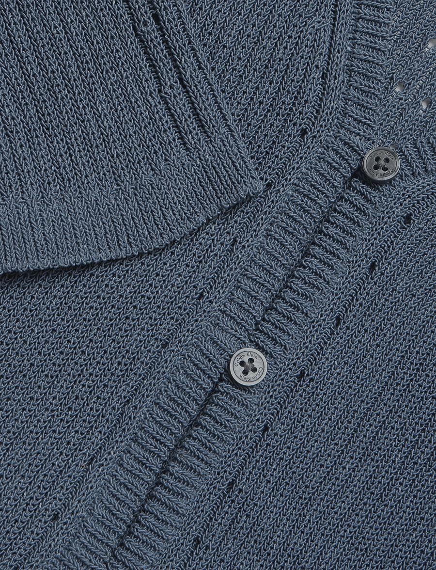 Calvin Klein - POINTELLE RIB CARDIGAN - kardiganid - blue nomad - 5