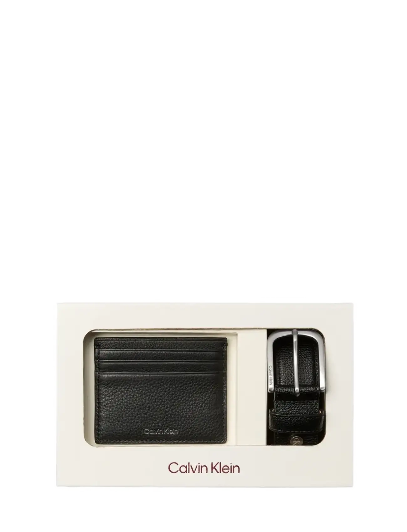 Calvin Klein - FOIL EMBOSS CARDHOLDER + BELT - classic belts - black - 1