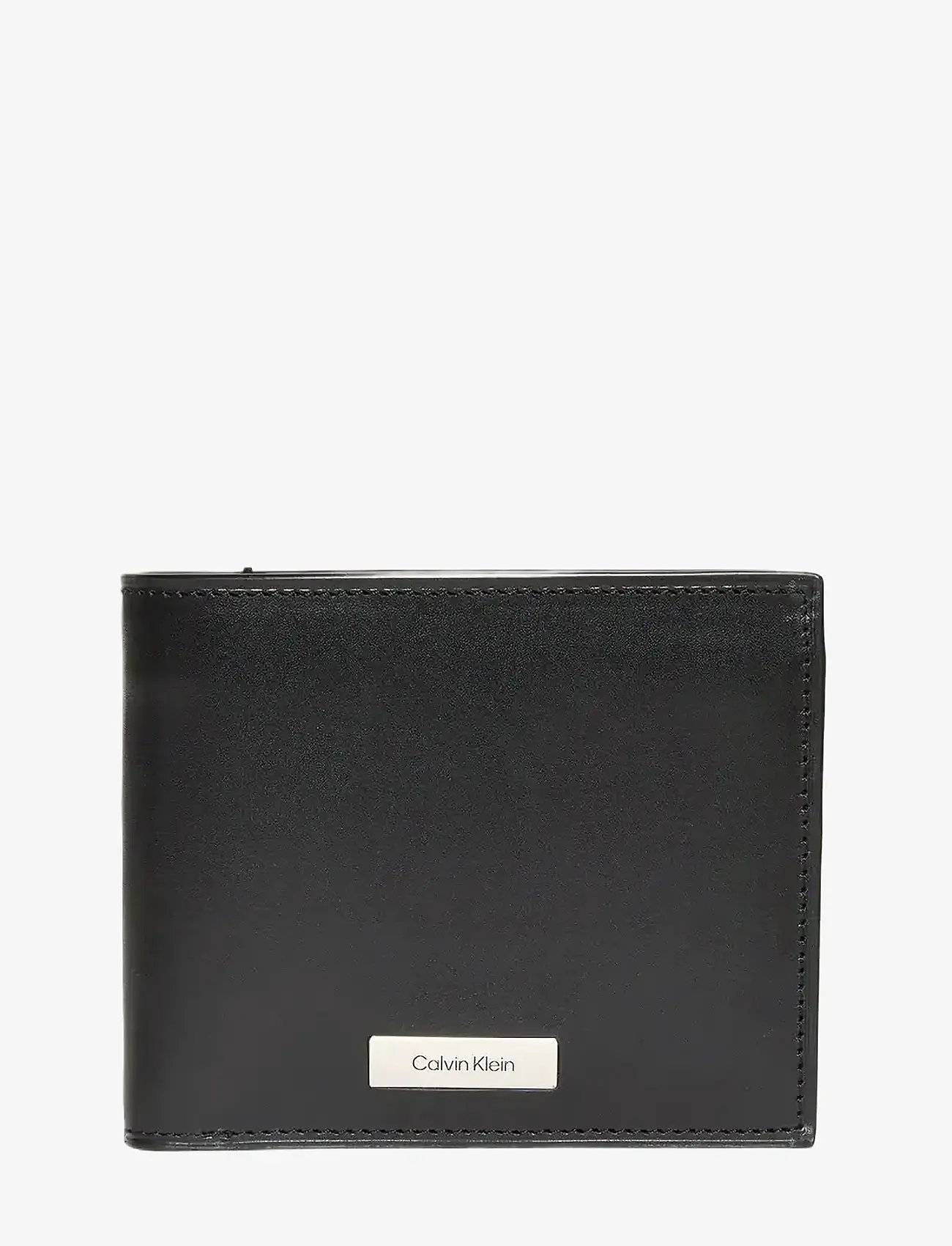 Calvin Klein - PLAQUE BILLFOLD w/ COIN - plånböcker - black - 1
