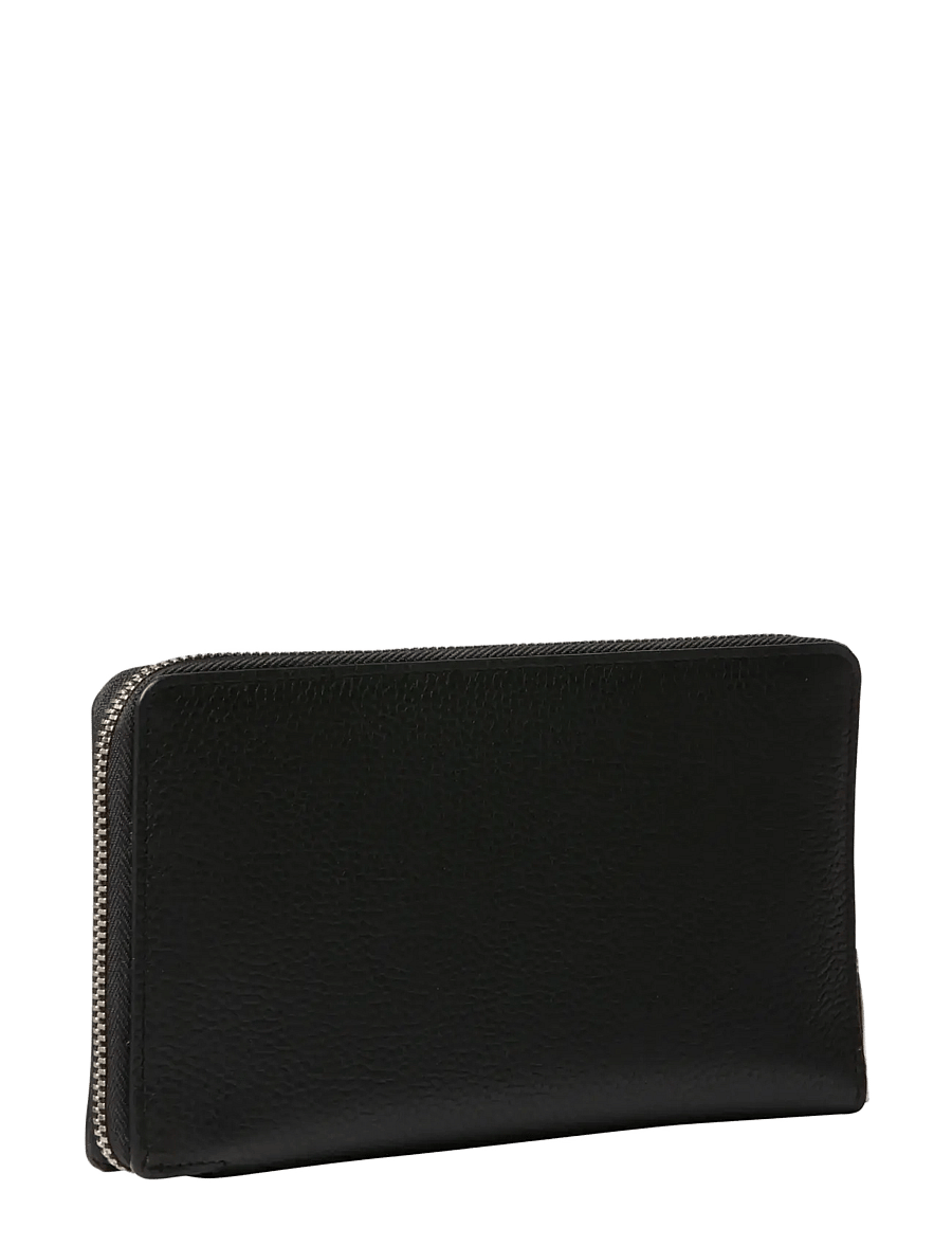 Calvin Klein - FOIL EMBOSS LONG ZIP FOLD - portemonnaies - black - 1