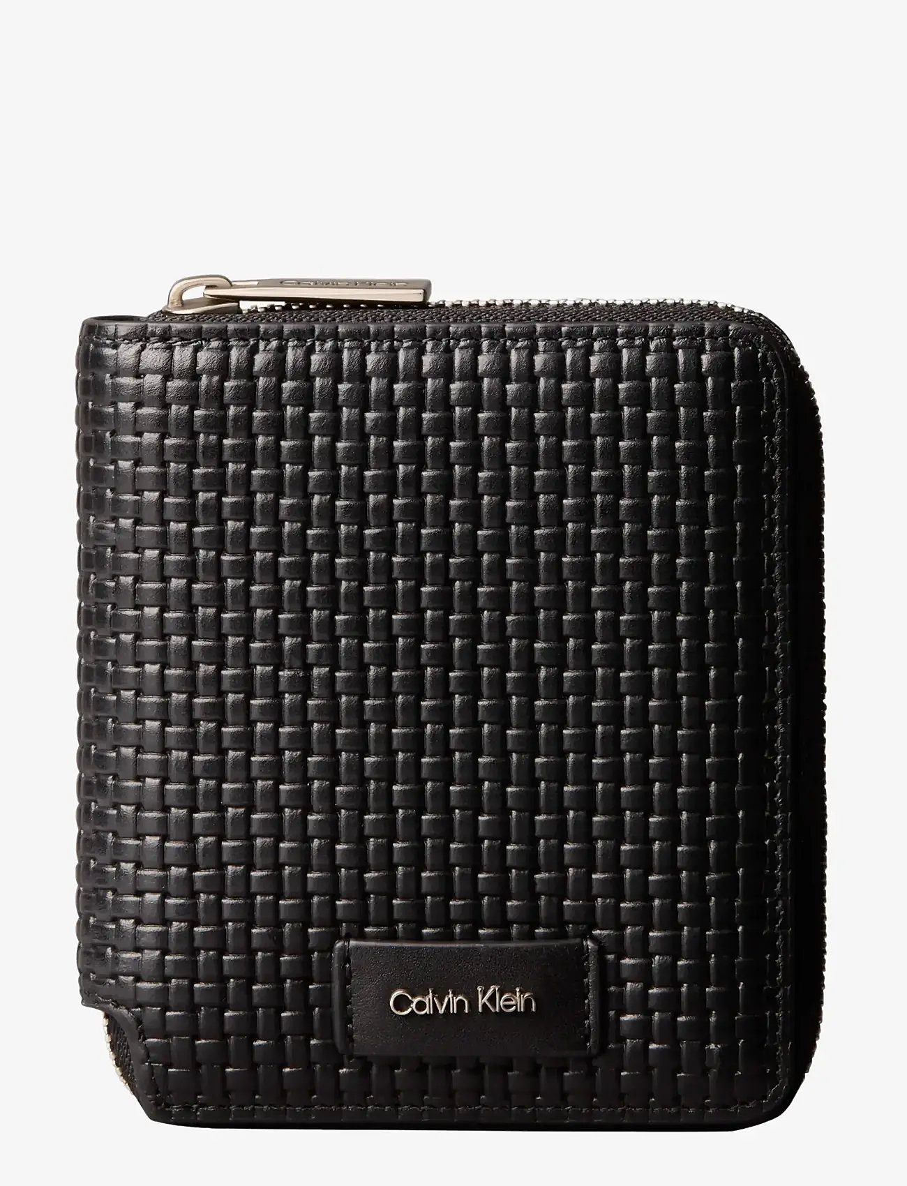 Calvin Klein - EMBOSSED WOVEN ZIP BILLFOLD - kartenetuis - black - 0