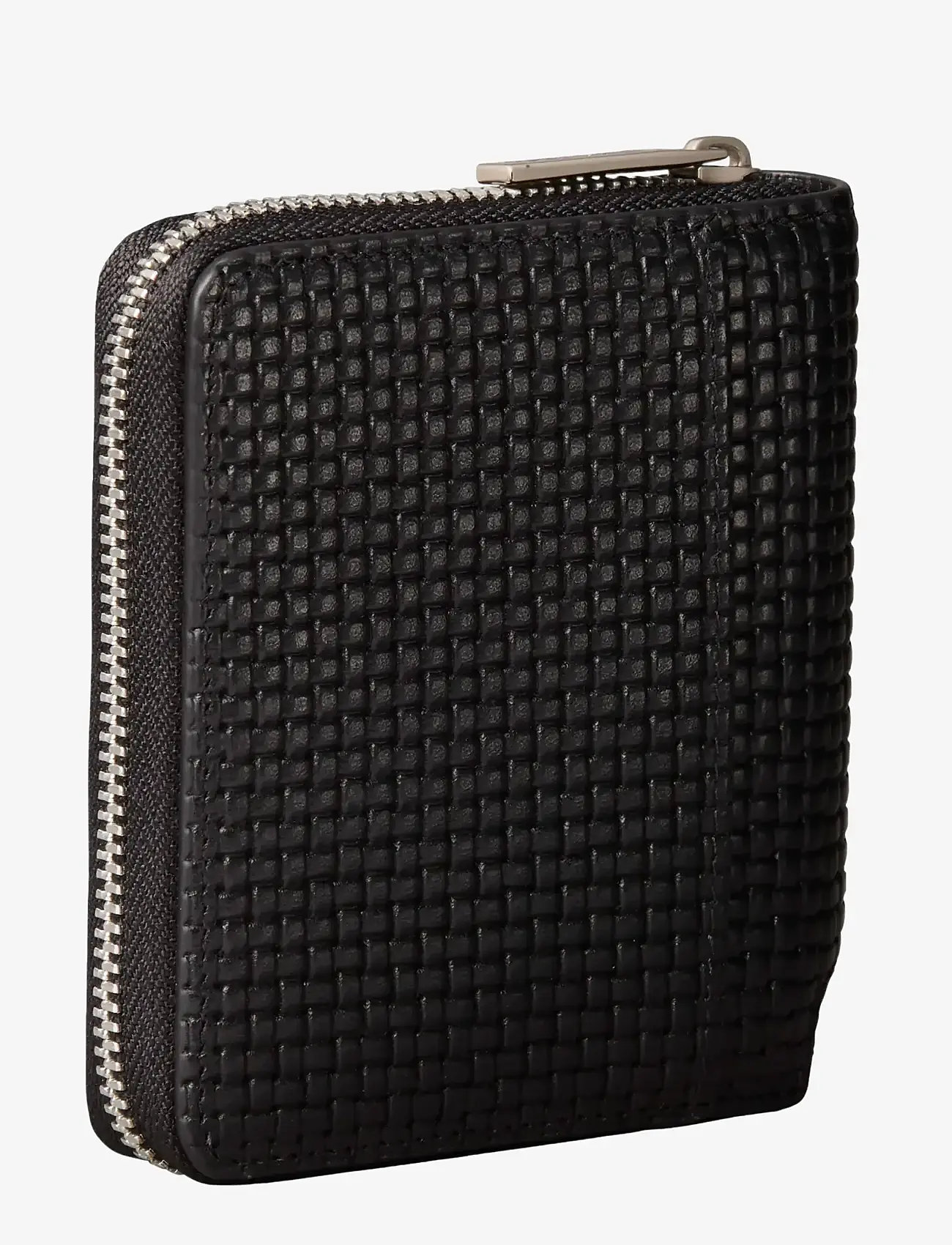 Calvin Klein - EMBOSSED WOVEN ZIP BILLFOLD - kartenetuis - black - 1