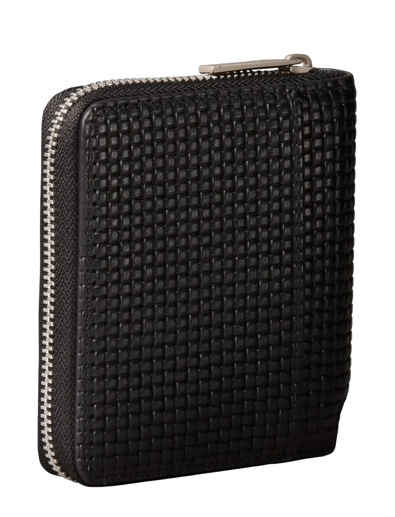 Calvin Klein - EMBOSSED WOVEN ZIP BILLFOLD - kortholdere - black - 1
