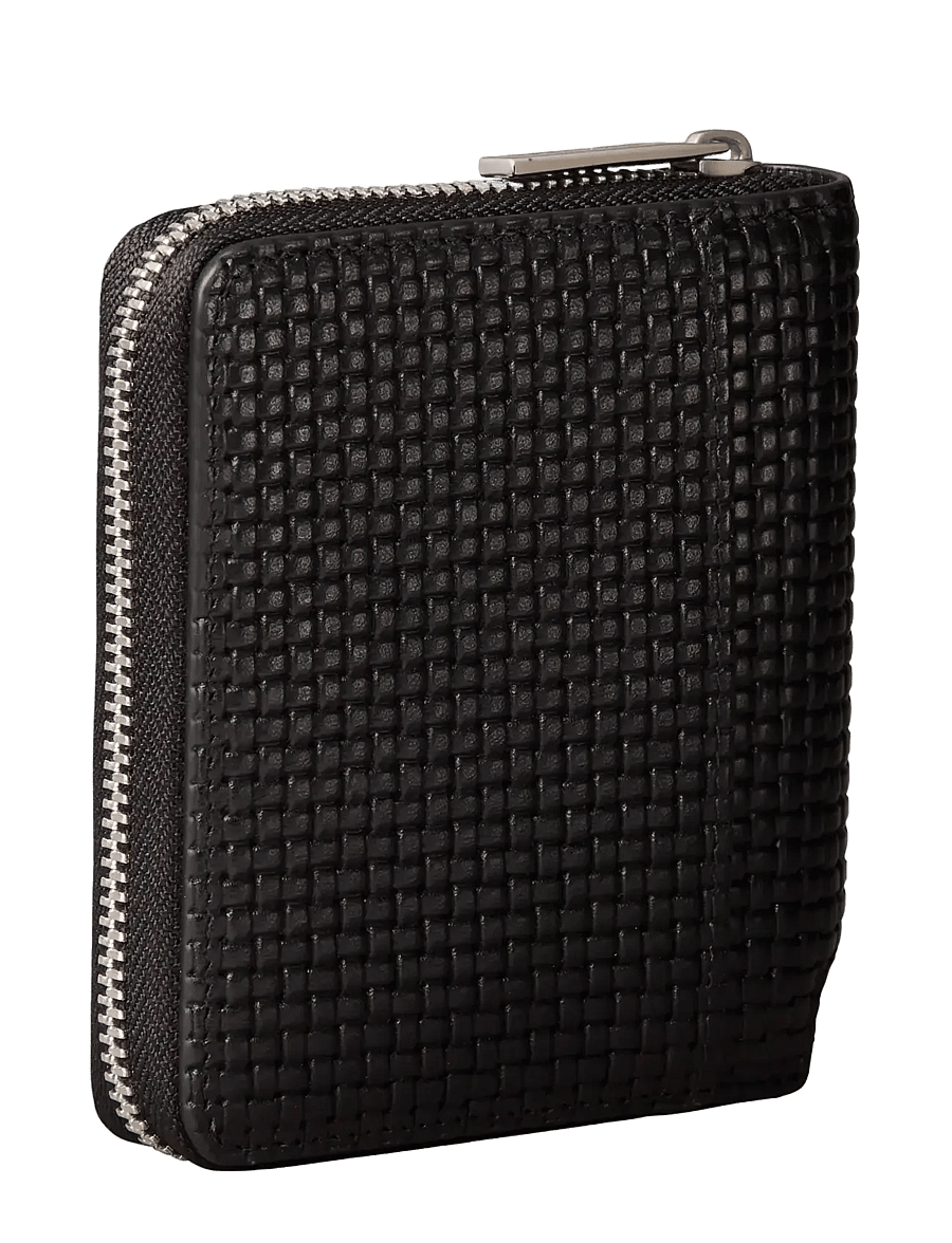 Calvin Klein - EMBOSSED WOVEN ZIP BILLFOLD - kaardihoidjad - black - 1