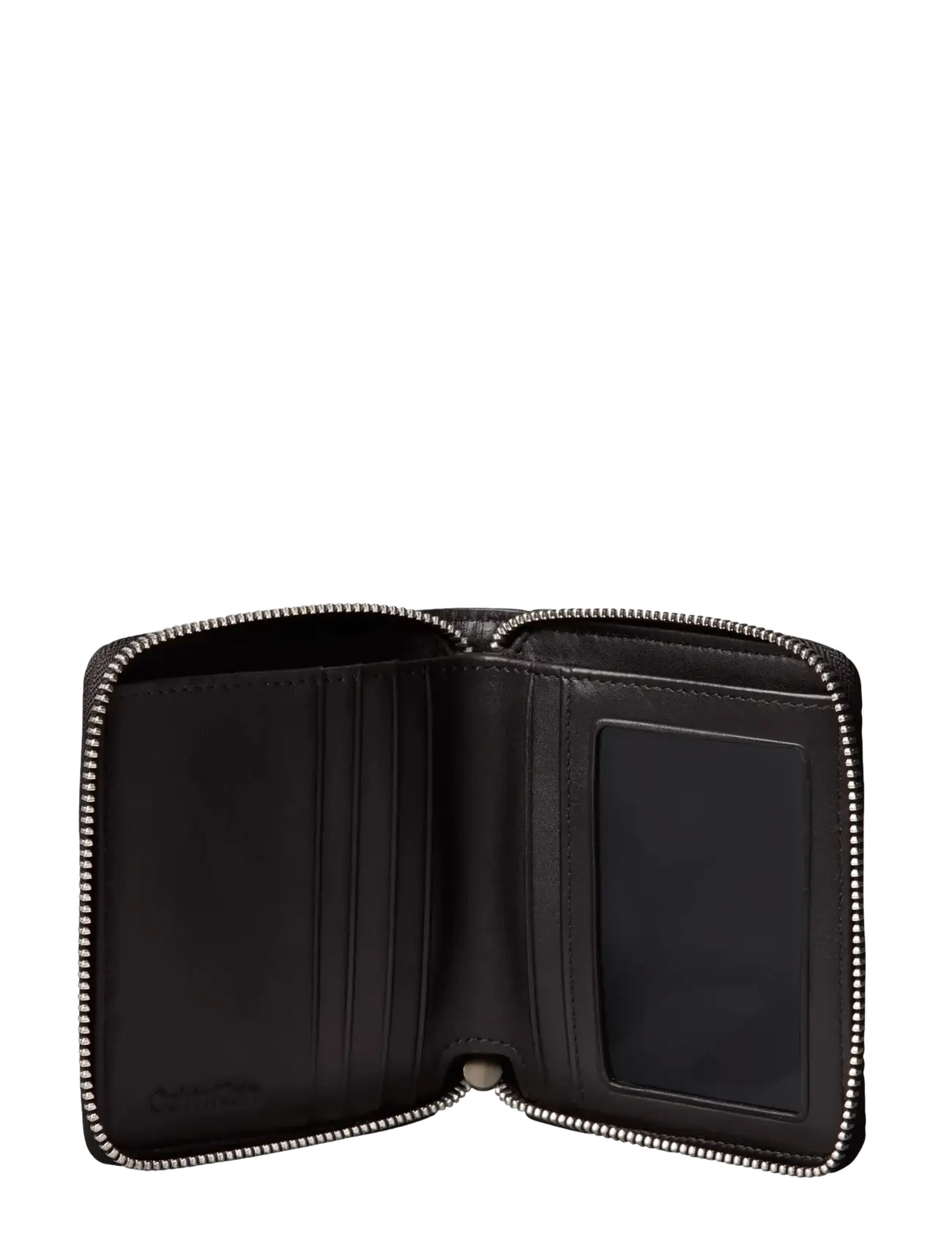 Calvin Klein - EMBOSSED WOVEN ZIP BILLFOLD - kortholdere - black - 2