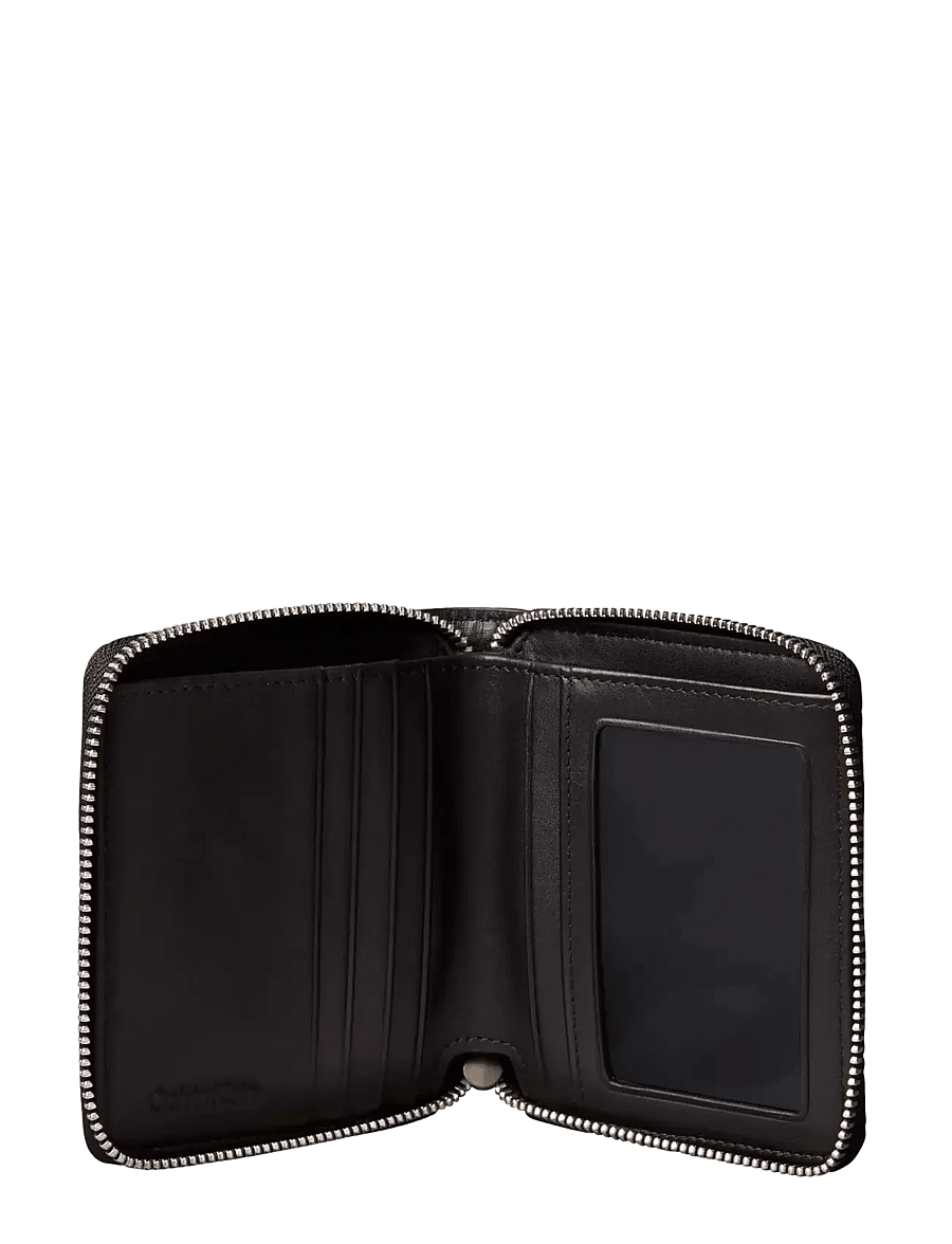 Calvin Klein - EMBOSSED WOVEN ZIP BILLFOLD - kaardihoidjad - black - 2