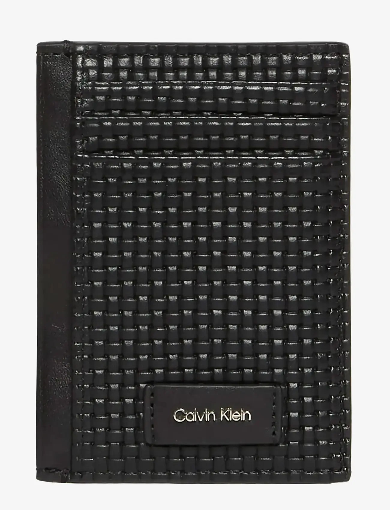 Calvin Klein - EMBOSSED WOVEN N/S CARD CASE - korthållare - black - 0