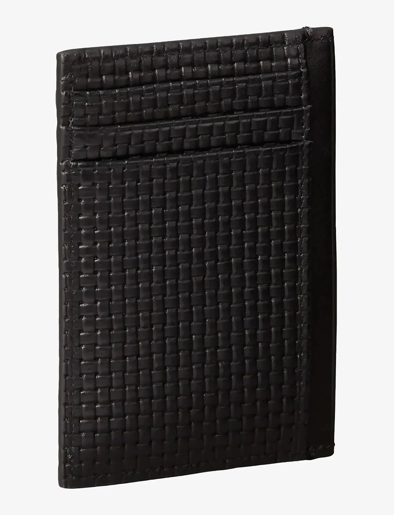 Calvin Klein - EMBOSSED WOVEN N/S CARD CASE - korthållare - black - 1